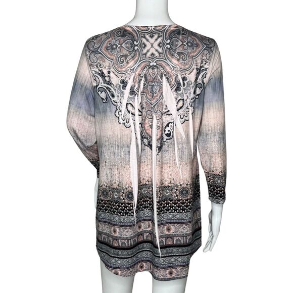 Live and Let Live Shirt Womens Large Pink Sublimation Colorful Art Boho Bohemian - Picture 4 of 10